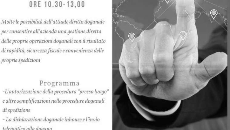 Un Webinar gratuito in tema di Dogana digitale